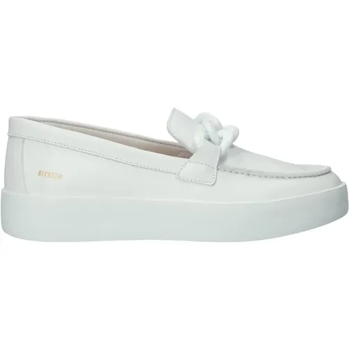 Weiße Slip-ons Schuhe , Damen, Größe: 37 EU - Blackstone - Modalova
