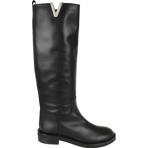 Schwarze Stiefeletten Eleganter Stil , Damen, Größe: 40 EU - Via Roma 15 - Modalova