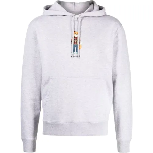 Dressed Fox Logo Hoodie , male, Sizes: S - Maison Kitsuné - Modalova