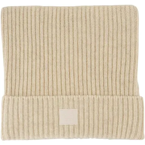 Beanies, unisex, , Size: ONE SIZE Cotton Beanie Hat - Acne Studios - Modalova