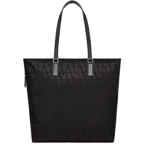 Tote Bags, male, , Size: ONE SIZE Iconography Tote Bag - Valentino Garavani - Modalova