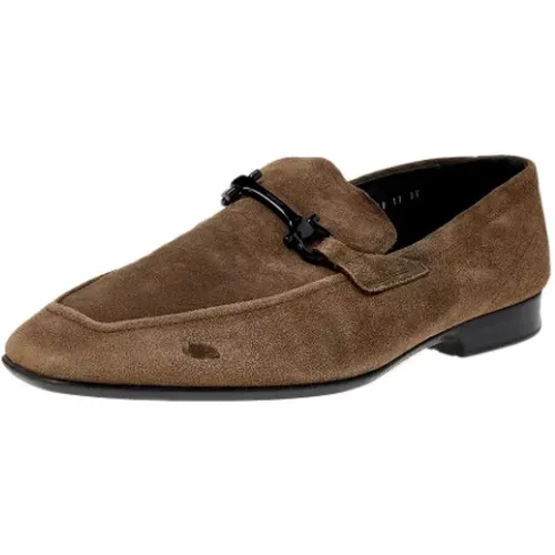 Pre-owned Flats, female, , Size: 15 US Pre-owned Suede flats - Salvatore Ferragamo Pre-owned - Modalova