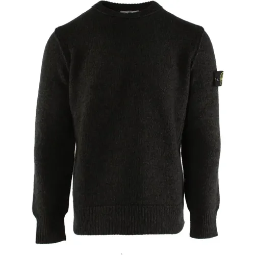 Grey Wool Blend Mens Sweater , male, Sizes: M, S - Stone Island - Modalova