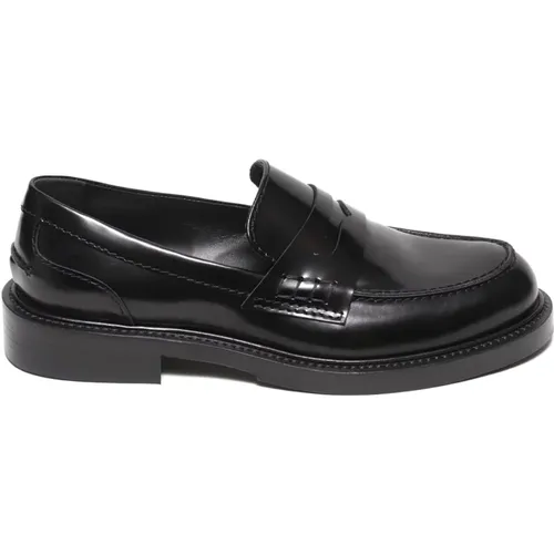 Brushed Leather Loafer with Mask , female, Sizes: 4 1/2 UK, 6 UK, 4 UK, 3 UK, 3 1/2 UK - Guglielmo Rotta - Modalova