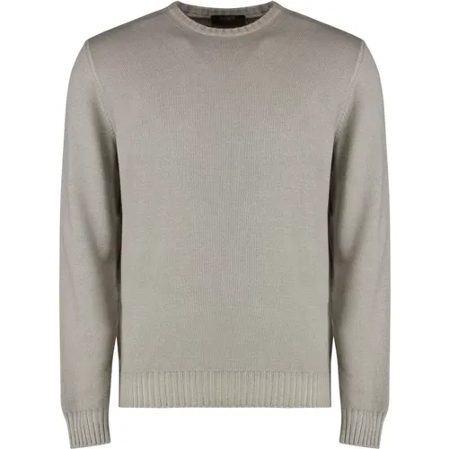 Round-neck Knitwear, male, , Size: 2XL Ribbed Knit Virgin Wool Sweater - Moorer - Modalova