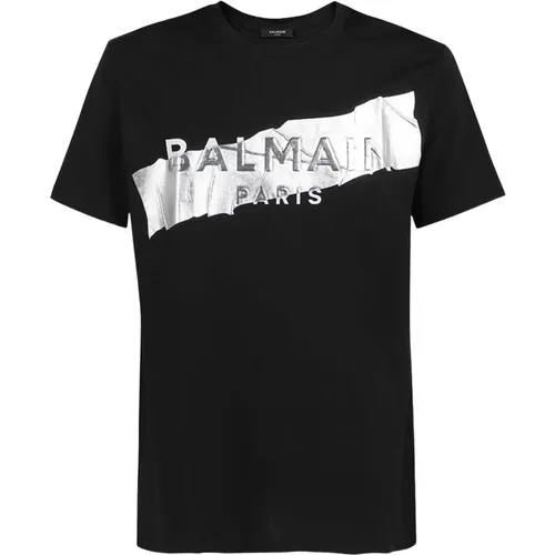 T-Shirt , male, Sizes: M - Balmain - Modalova