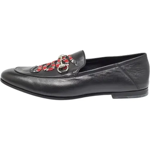 Pre-owned Leather flats , male, Sizes: 10 1/2 UK - Gucci Vintage - Modalova