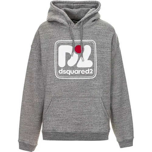 Hoodies, male, , Size: S Oversized Sweatshirt Hercalina - Dsquared2 - Modalova