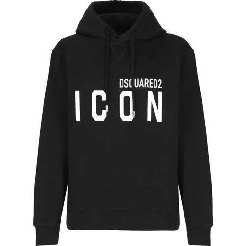 Cotton Hoodie with Logo , male, Sizes: L, M, XL - Dsquared2 - Modalova