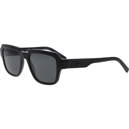 Square Frame Sunglasses , male, Sizes: 52 MM - Dolce & Gabbana - Modalova