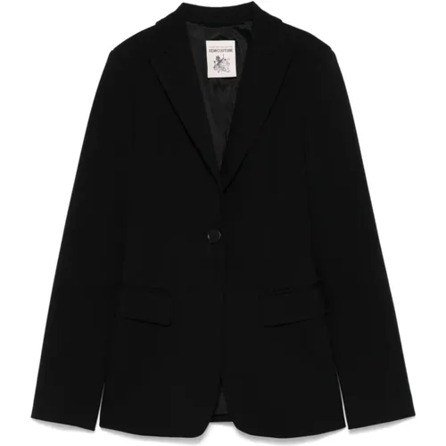 Chic Blazer with Peak Lapels , female, Sizes: S, 2XS, XS, L, M - Semicouture - Modalova