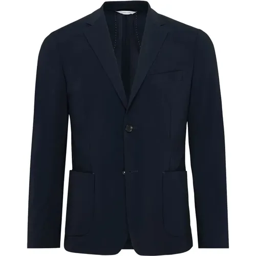 Blazers, male, , Size: L Bergomi Navy Blazer - Gentiluomo - Modalova