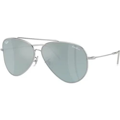 Silberne Aviator Sonnenbrille , unisex, Größe: 59 MM - Ray-Ban - Modalova