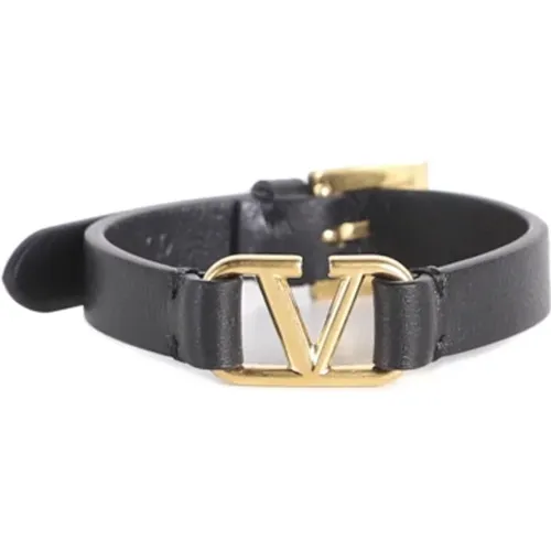 Belts, male, , Size: ONE SIZE VLogo Calfskin Bracelet - Valentino Garavani - Modalova