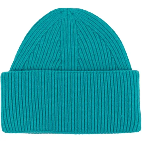 Beanies, male, , Size: ONE SIZE Ribbed Cashmere Beanie - Laneus - Modalova