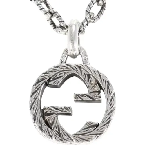 Pre-owned Jewellery, female, , Size: ONE SIZE Pre-owned Silver necklaces - Gucci Vintage - Modalova