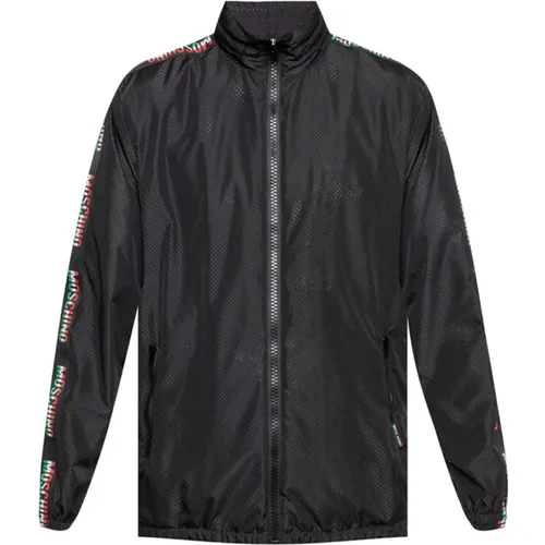 Rain Jackets, male, , Size: XS Rain Jacket with Perforation - Moschino - Modalova