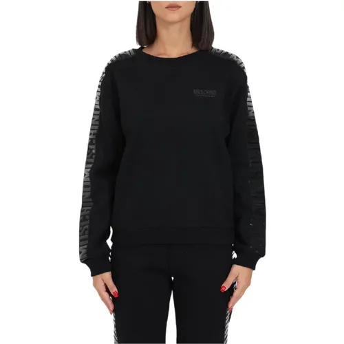 Schwarzer Damen-Sweatshirt mit Logo , Damen, Größe: L - Moschino - Modalova