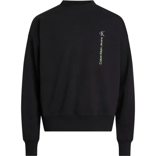 Vertikaler Institutioneller Sweatshirt , Herren, Größe: XS - Calvin Klein - Modalova