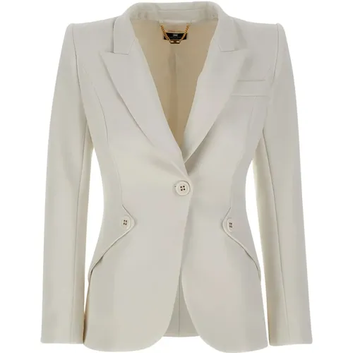 Weiße Jacken von , Damen, Größe: M - Elisabetta Franchi - Modalova