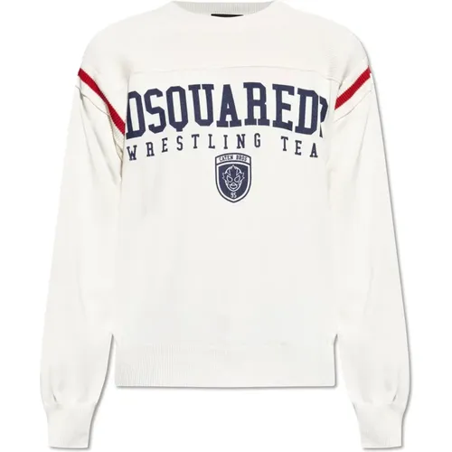 Sweatshirts, male, , Size: S Sweater with Logo - Dsquared2 - Modalova