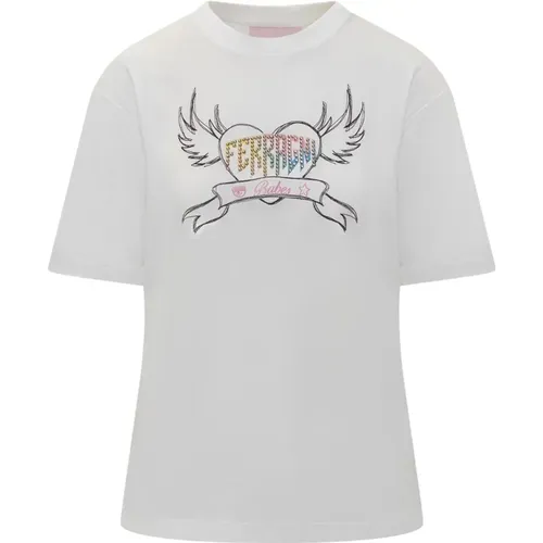 Edgy Punk T-Shirt , Damen, Größe: L - Chiara Ferragni Collection - Modalova