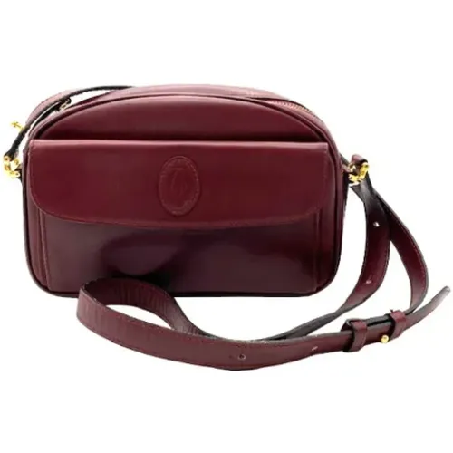 Pre-owned Cross Body Bags, female, , Size: ONE SIZE Pre-owned Leather shoulder-bags - Cartier Vintage - Modalova