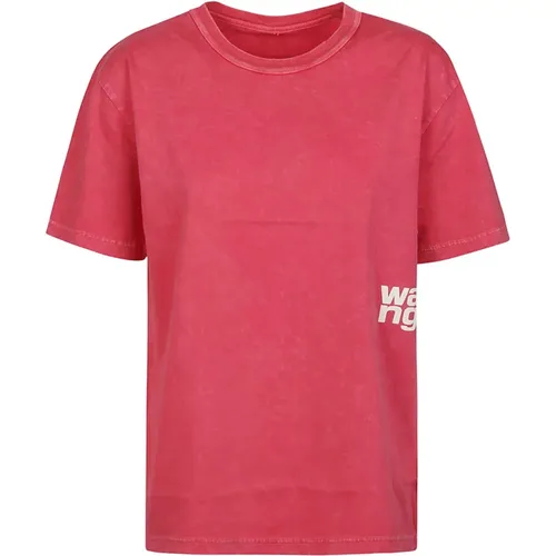Cherry Puff Logo Essential T-Shirt , Damen, Größe: S - T by Alexander Wang - Modalova