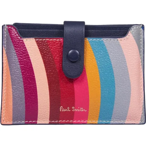 Wallets & Cardholders, female, , Size: ONE SIZE Striped Leather Wallet - PS By Paul Smith - Modalova