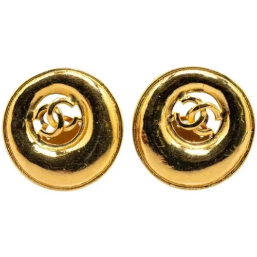 Pre-owned Jewellery, female, , Size: ONE SIZE Pre-owned Metal earrings - Chanel Vintage - Modalova