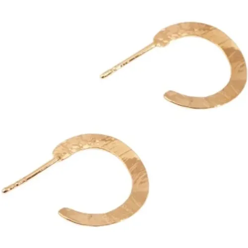 Vergoldete Hoop-Ohrringe , Damen, Größe: ONE Size - Malababa - Modalova