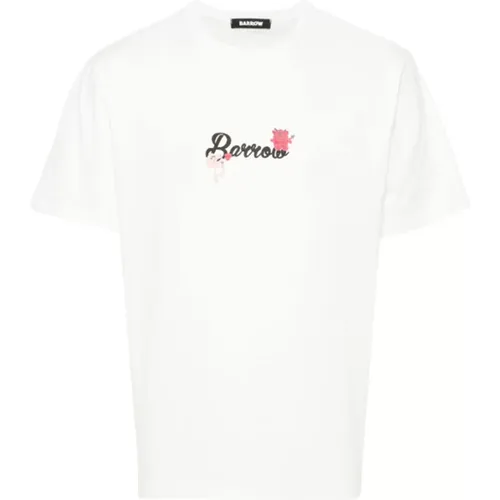 Fluffy Team Print T-shirt , male, Sizes: L, M, XL, S - Barrow - Modalova