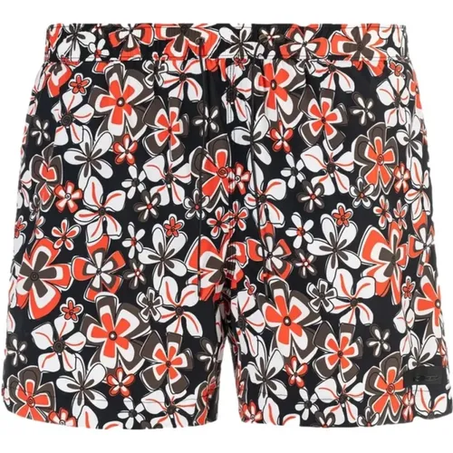 Beachwear, male, , Size: S Floral Print Beachwear - RRD - Modalova