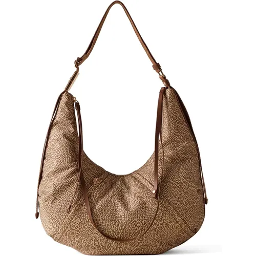 Shoulder Bags, female, , Size: ONE SIZE Fold Line Shoulder Bag - Borbonese - Modalova