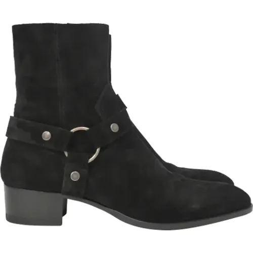 Pre-owned Boots, male, , Size: 11 US Pre-owned Suede boots - Yves Saint Laurent Vintage - Modalova