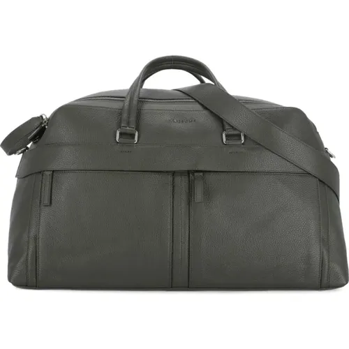 Weekend Bags, male, , Size: ONE SIZE Pebbled Leather Duffel Bag - Orciani - Modalova