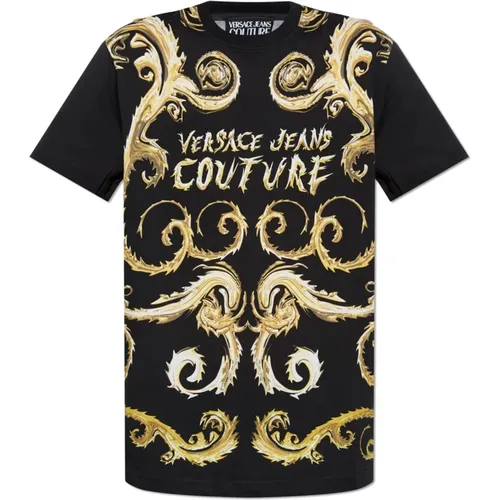 T-Shirt mit Logo - Versace Jeans Couture - Modalova