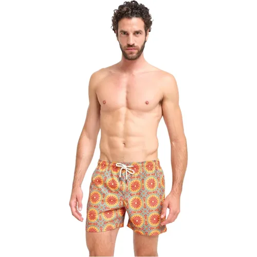Mediterranean Style Swim Shorts , male, Sizes: 2XL - Peninsula - Modalova