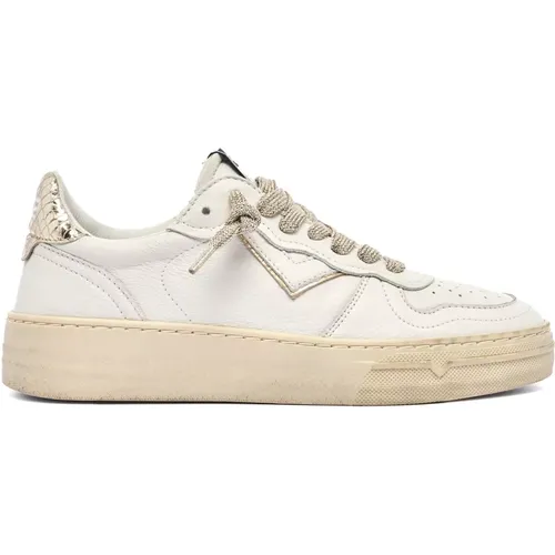 Leather Sneakers Round Toe Lace-up , female, Sizes: 7 UK, 3 UK, 6 UK, 4 UK, 5 UK - 4B12 - Modalova