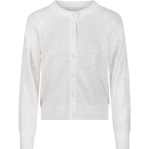 Cardigans, female, , Size: S White Cardigan Sweater for Women - P.a.r.o.s.h. - Modalova