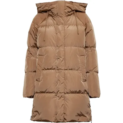 Camel Bembo Down Jacket Quilted Nylon , female, Sizes: 2XS, XS, 3XS - Max Mara Weekend - Modalova