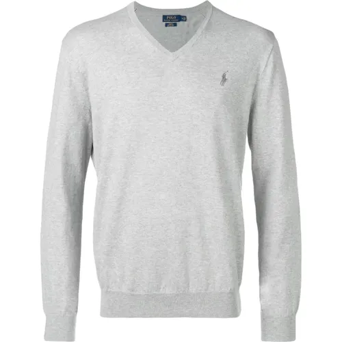 Casual Grauer Baumwoll Langarm Pullover - Polo Ralph Lauren - Modalova