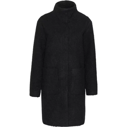 Wool Blend Coat with High Neck , female, Sizes: L, XL, M - Saint Tropez - Modalova