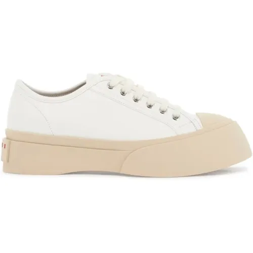 Leder Pablo Sneakers mit Stoffdetail , Damen, Größe: 39 EU - Marni - Modalova