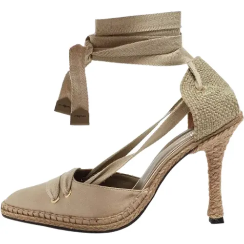 Pre-owned Pumps, female, , Size: 8 US Pre-owned Canvas heels - Manolo Blahnik Pre-owned - Modalova