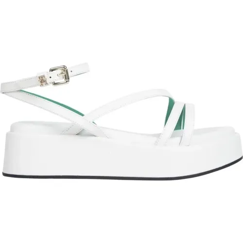 Strap Platform Flache Sandalen , Damen, Größe: 39 EU - Tommy Hilfiger - Modalova