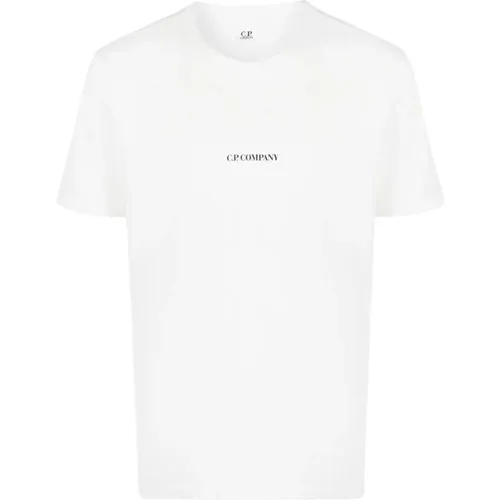 Round Neck T-shirt with Print , male, Sizes: 2XL, L, M, S, XL - C.P. Company - Modalova