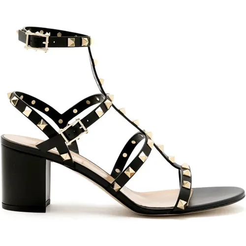 Leather Studded Sandals , female, Sizes: 5 1/2 UK, 5 UK, 7 UK, 6 UK, 3 1/2 UK, 4 1/2 UK, 3 UK, 4 UK - Valentino Garavani - Modalova