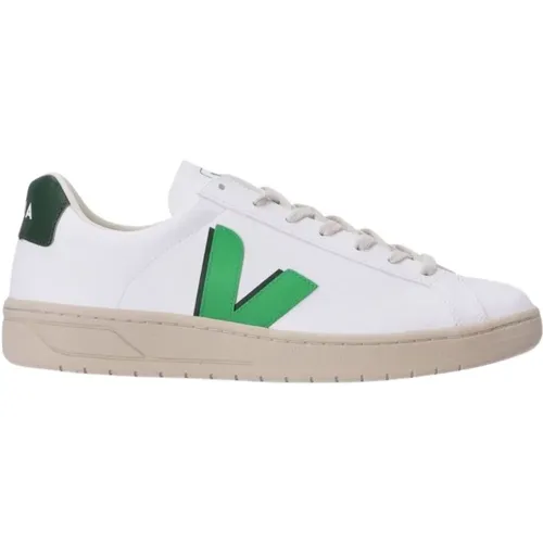 Weiße Sneakers Grünes Logo Schnürverschluss - Veja - Modalova