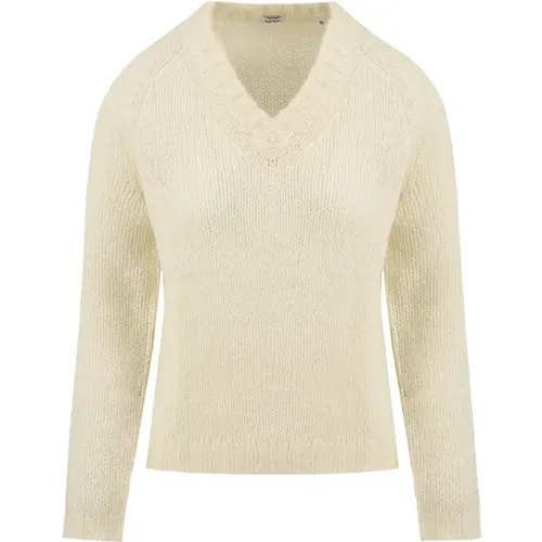 V-neck Knitwear, female, , Size: 2XS Natural Sweater Model 3210 P598 - Aspesi - Modalova